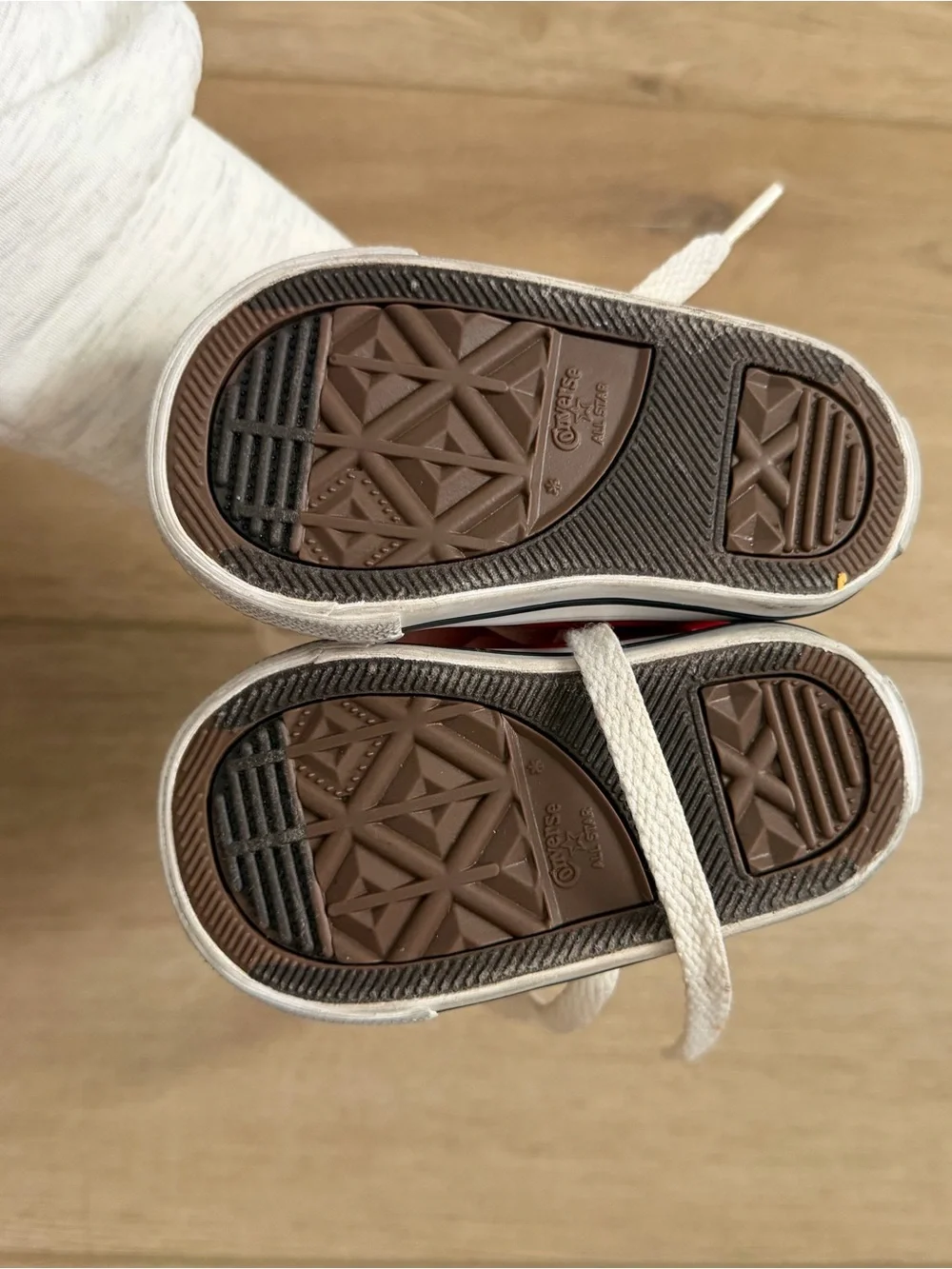 Converse Red & White Toddler Low-Top Canvas Sneakers